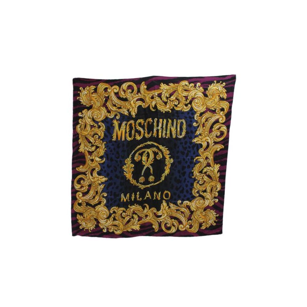 Moschino Womens Silk Animal Print Classic Wrap Scarf Multicolor Size 34" x 34"